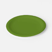 Assiettes En Carton Vert Avocado solide (Angle)