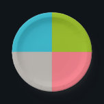 Assiettes En Carton Vert bleu gris rose<br><div class="desc">2024</div>