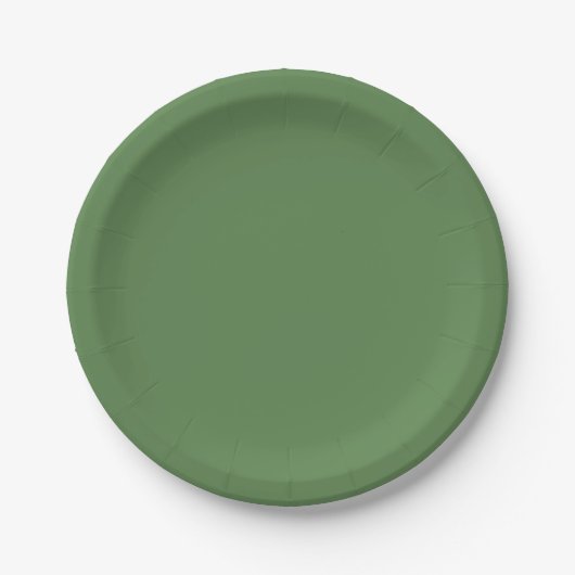Assiettes En Carton Vert botanique (Devant)