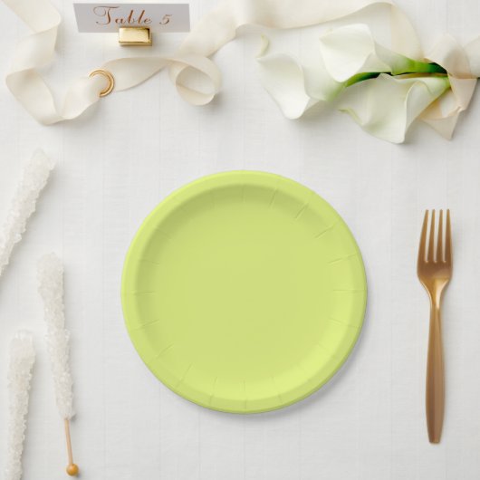 Assiettes En Carton Vert Clair (Mariage)
