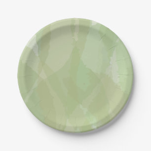 Assiettes En Carton Vert, cool, aquarelle tendance motif abstrait