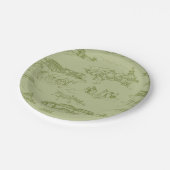 Assiettes En Carton Vert de Chattanooga Toile (Angle)