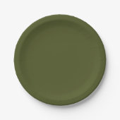 Assiettes En Carton Vert de l'armée (Devant)