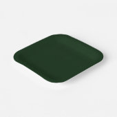 Assiettes En Carton Vert foncé texturé (Angulaire)