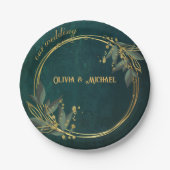 Assiettes En Carton Vert foncé vintage (Devant)