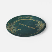 Assiettes En Carton Vert foncé vintage (Angle)