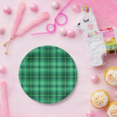 Assiettes En Carton Vert gai classique du plaid | (Fête)