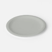 Assiettes En Carton Vert gris clair uni (Angle)
