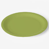 Assiettes En Carton Vert olive (Angle)
