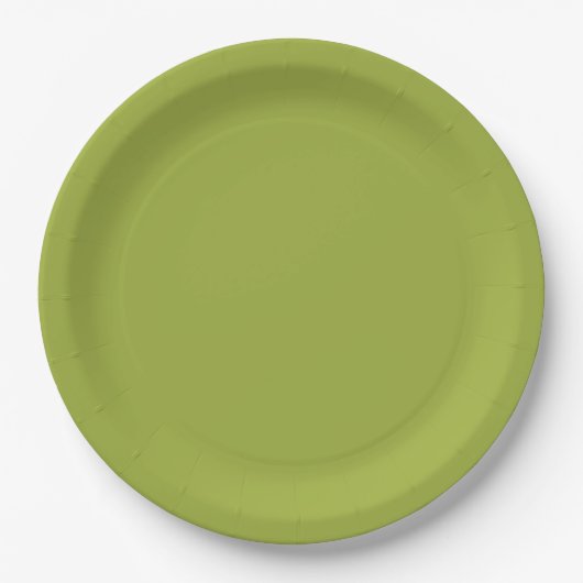 Assiettes En Carton Vert olive (Devant)