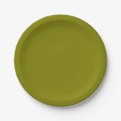 Assiettes En Carton Vert olive classique (Devant)