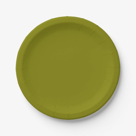 Assiettes En Carton Vert olive classique (Devant)