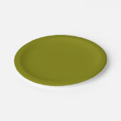 Assiettes En Carton Vert olive classique (Angle)