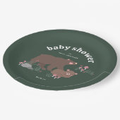 Assiettes En Carton Vert on peut attendre le Baby shower des bois (Angle)