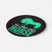 Assiettes En Carton Vert Oui Je Sens Comme Un Cheval (Angle)