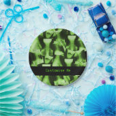 Assiettes En Carton Vert radioactif à rayons X (Fête)