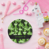 Assiettes En Carton Vert radioactif à rayons X (Fête)