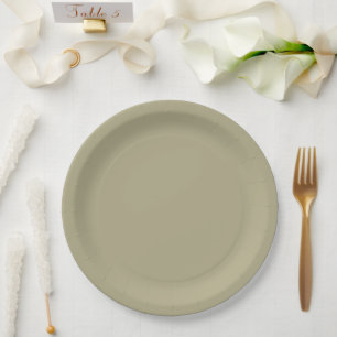 Assiettes En Carton Vert sage