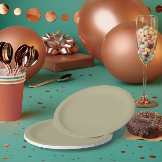 Assiettes En Carton Vert sage (Multi)