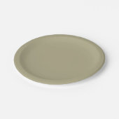 Assiettes En Carton Vert sage (Angle)
