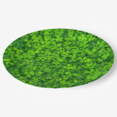 Assiettes En Carton vert shamrock, Saint Patrick's Day, (Angle)