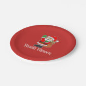 Assiettes En Carton Vesele Vanoce Tchèque Noël Père Noël (RED) (Angle)