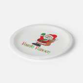 Assiettes En Carton Vesele Vanoce Tchèque Plaques Père Noël (Angle)