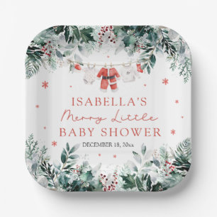 Assiettes En Carton Vêtements de bébé de Noël Fête prénatale pour bébé