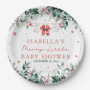 Assiettes En Carton Vêtements de bébé de Noël Fête prénatale pour bébé