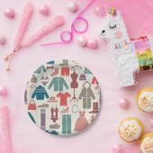 Assiettes En Carton Vêtements Icônes Plaques de papier (Fête)