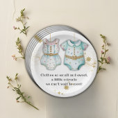 Assiettes En Carton Vêtements Whimsical Baby shower neutre genre