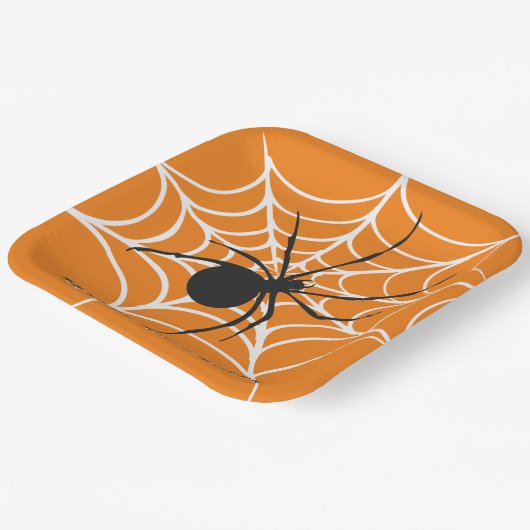 Assiettes En Carton Veuve noire sur Spider Web (Angulaire)