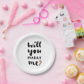 Assiettes En Carton Veux-tu m'épouser ? (Fête)