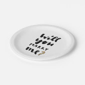 Assiettes En Carton Veux-tu m'épouser ? (Angle)