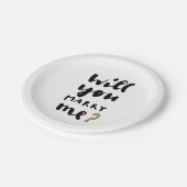 Assiettes En Carton Veux-tu m'épouser (Angle)