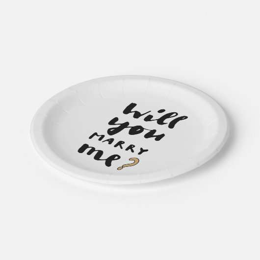 Assiettes En Carton Veux-tu m'épouser (Angle)