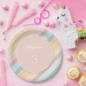 Assiettes En Carton Vibe d'été moderne personnalisée Couleurs crémeuse (Fête)