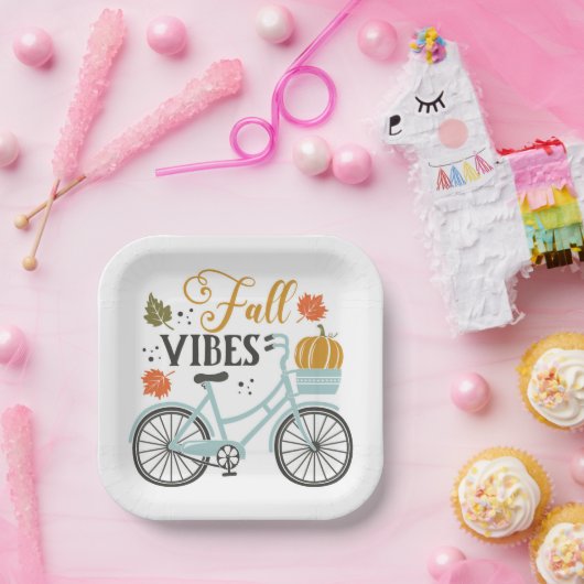 Assiettes En Carton Vibes Automatiques À Vélo (Fête)