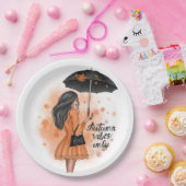 Assiettes En Carton Vibes Automne Seulement Automne Fashion Girl (Fête)