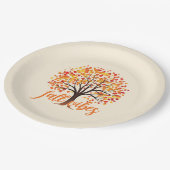 Assiettes En Carton Vibes d'automne - Cosy Fall Tree (Angle)