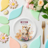 Assiettes En Carton Vibes de printemps Chat - fête d'anniversaire -