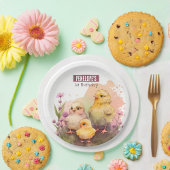 Assiettes En Carton Vibes de printemps Chicks - fête d'anniversaire -