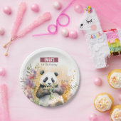 Assiettes En Carton Vibes de printemps Panda - fête d'anniversaire - (Fête)