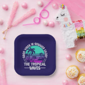 Assiettes En Carton Vibes d'été tropicales-82646 (Fête)
