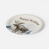 Assiettes En Carton Vibes d'hiver Aquarelle Oie - Fête d'anniversaire  (Angle)