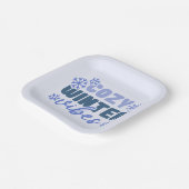 Assiettes En Carton Vibes d'hiver confortables - Typographie du flocon (Angulaire)