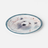Assiettes En Carton Vibes d'hiver Ours polaire Anniversaire (Angle)