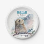 Assiettes En Carton Vibes d'hiver Sceau - fête d'anniversaire - (Devant)