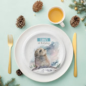 Assiettes En Carton Vibes d'hiver Sceau - fête d'anniversaire -