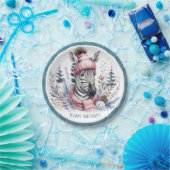 Assiettes En Carton Vibes d'hiver Zebra (Fête)